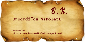 Bruchács Nikolett névjegykártya