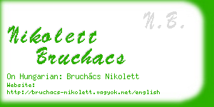 nikolett bruchacs business card